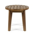 thumbnail image 1 of GDF Studio Parker Outdoor Acacia Wood Slat Top Circular Side Table, Teak, 1 of 11