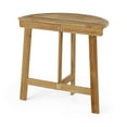 thumbnail image 1 of GDF Studio Pavillion Outdoor Acacia Wood Half Round Folding Bistro Table, Natural, 1 of 9