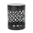 thumbnail image 1 of GDF Studio Pellerin Outdoor 18 inch Metal Side Table, Black, 1 of 7