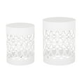 thumbnail image 1 of GDF Studio Pellerin Outdoor Metal Side Tables, Set of 2, White, 1 of 7