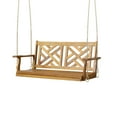 thumbnail image 1 of GDF Studio Petes Outdoor Acacia Wood Hanging Porch Swing, Teak, 1 of 8