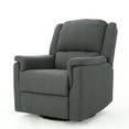 thumbnail image 1 of GDF Studio Pismo Contemporary Upholstered Swivel Gliding Recliner, Charcoal Fabric, 1 of 14