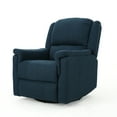 thumbnail image 1 of GDF Studio Pismo Contemporary Upholstered Swivel Gliding Recliner, Navy Blue Fabric, 1 of 15