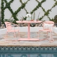 thumbnail image 1 of GDF Studio Porto Outdoor Iron 3 Piece Bistro Set, Matte Coral, 1 of 15