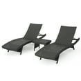 thumbnail image 1 of GDF Studio Raleigh Outdoor Wicker 3 Piece Chaise Lounge Set, Gray, 1 of 17