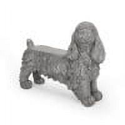 GDF Studio Rayshon Outdoor Cocker Spaniel Dog Bench, Gray