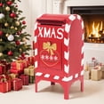 thumbnail image 1 of GDF Studio Red Iron Christmas Mailbox, Indoor Christmas Holiday Decoration, 1 of 5