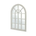thumbnail image 1 of GDF Studio Remington Traditional Handmade Arched Windowpane Mirror, White Wash, 1 of 8