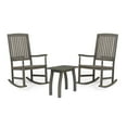 thumbnail image 1 of GDF Studio Reynard Outdoor Acacia Wood 3 Piece Rocking Chair Chat Set, Gray, 1 of 8