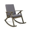 thumbnail image 1 of GDF Studio Ridgewood Outdoor Acacia Wood Rocking Chair with Cushion, Gray, 1 of 6