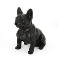 thumbnail image 1 of GDF Studio Rilo Outdoor Cast Stone French Bulldog Garden Statue, Matte Black, 1 of 7