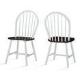 thumbnail image 1 of GDF Studio Rivera Farmhouse Wood Spindle Back Dining Chairs, Set of 2, Brown and White, 1 of 10