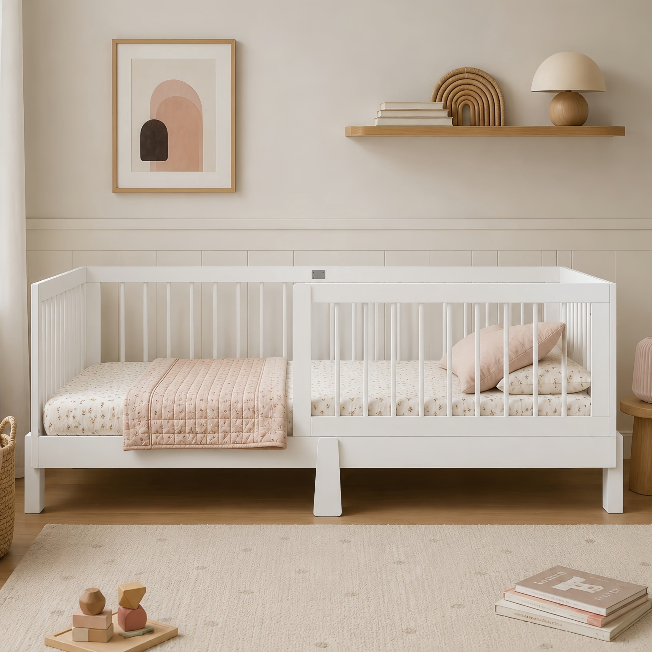 GDF Studio Rolley Twin-Size 3-in-1 Convertible Montessori Floor Bed ...