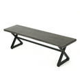 thumbnail image 1 of GDF Studio Rosarito Outdoor Aluminum Dining Bench, Gray, 1 of 8