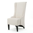 thumbnail image 1 of GDF Studio Ruple Contemporary Fabric Upholstered High Back Dining Chair, Beige and Matte Black, 1 of 8