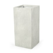 GDF Studio Severino Outdoor Cast Stone Planter, Antique White Large