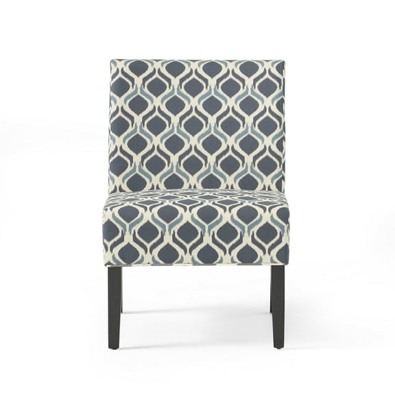 GDF Studio Shirley Indoor Contemporary Fabric Slipper Accent Chair, Navy