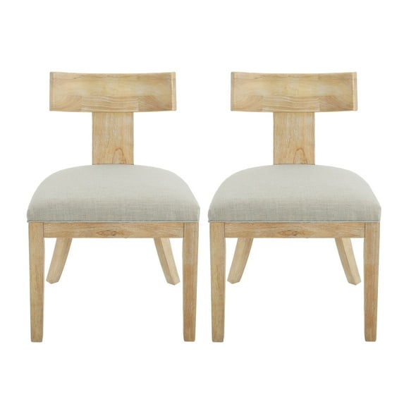GDF Studio Sorrel Indoor Dining Chair, Natural + Linen
