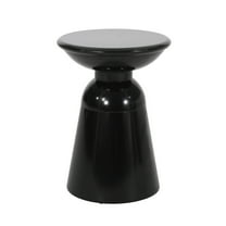 GDF Studio Soto Outdoor Metal Side Table, Black