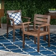 thumbnail image 1 of GDF Studio Stanford Outdoor Rustic Acacia Wood Dining Chairs with Slat Seats (Set of 2), Dark Brown, 1 of 8