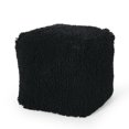 thumbnail image 1 of GDF Studio Statham Modern Microfiber Chenille Cube Pouf, Charcoal, 1 of 9