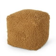 thumbnail image 1 of GDF Studio Statham Modern Microfiber Chenille Cube Pouf, Yellow, 1 of 9