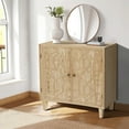 thumbnail image 1 of GDF Studio Storage Accent Cabinet with 2-Door for Living Room Bedroom Dining, Adjustable Shelf, Natural, 1 of 8