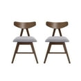 thumbnail image 1 of GDF Studio Sunapee Mid Century Modern Fabric Upholstered Wood Dining Chairs, Set of 2, Dark Gray and Walnut, 1 of 9