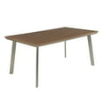 thumbnail image 1 of GDF Studio Tabby Outdoor Aluminum and Faux Wood Dining Table, Natural and Silver, 1 of 8