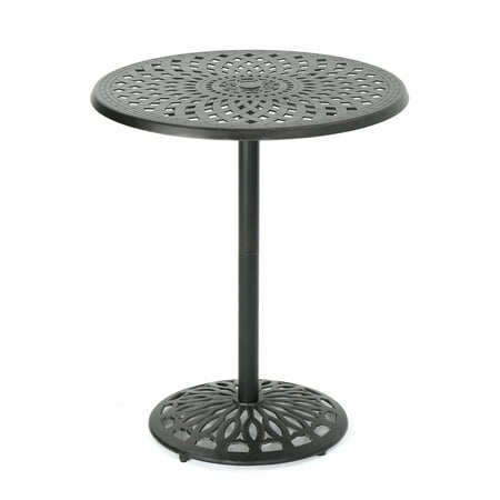 GDF Studio Tamsin Outdoor Cast Aluminum Bar Table, Shiny Copper