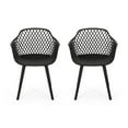thumbnail image 1 of GDF Studio Tate Outdoor Modern Dining Chair, Set of 2, Black, 1 of 8
