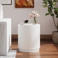 thumbnail image 1 of GDF Studio Terrazzo Cylindrical Outdoor Side Table, White, 1 of 7