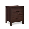 thumbnail image 1 of GDF Studio Titeca Contemporary 2 Drawer Nightstand, Walnut, 1 of 9