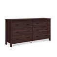 thumbnail image 1 of GDF Studio Titeca Contemporary 6 Drawer Double Dresser, Walnut, 1 of 9