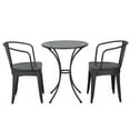 thumbnail image 1 of GDF Studio Tottenham Outdoor Iron Bistro Set, Black Sand, 1 of 12