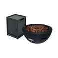 thumbnail image 1 of GDF Studio Toulouse Outdoor 40,000 BTU Lightweight Concrete Fire Pit Bowl, Dark Gray and Black, 1 of 13