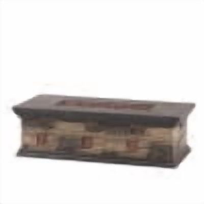 GDF Studio Troy Outdoor 50,000 BTU Lightweight Concrete Rectangular Fire Pit (No Tank Holder), Stone Finish