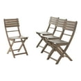 thumbnail image 1 of GDF Studio Vicaro Outdoor Grey Finish Acacia Wood Foldable Dining Chairs, Set of 4, 1 of 9