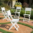 thumbnail image 1 of GDF Studio Vicaro Outdoor White Finish Acacia Wood Foldable Dining Chairs, Set of 4, 1 of 4