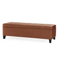 thumbnail image 1 of GDF Studio Wendover Elegant Velvet Tufted Storage Bench with Lift-Up Top and Birch Wood Legs, Blush, 1 of 1