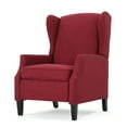 thumbnail image 1 of GDF Studio Weyland Contemporary Fabric Wingback Pushback Recliner, Deep Red, 1 of 6