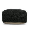 thumbnail image 1 of GDF Studio Wilsey Boho Handcrafted Tufted Fabric Square Pouf, Charcoal, 1 of 7