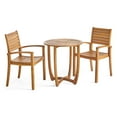 thumbnail image 1 of GDF Studio Wisner Outdoor Acacia Wood 3 Piece Bistro Set, Teak, 1 of 12