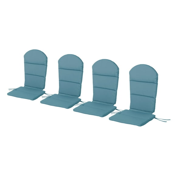 GDFSTUDIO Cartagena Outdoor Water Resistant Fabric Adirondack Chairs Set of 4, Dark Teal Frame