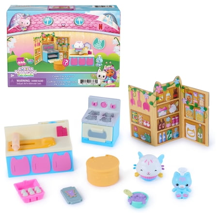 Gabby's Dollhouse Fairylandia Cakey Cat's Fairy Kitchen 10-Piece Set, Ages 3+