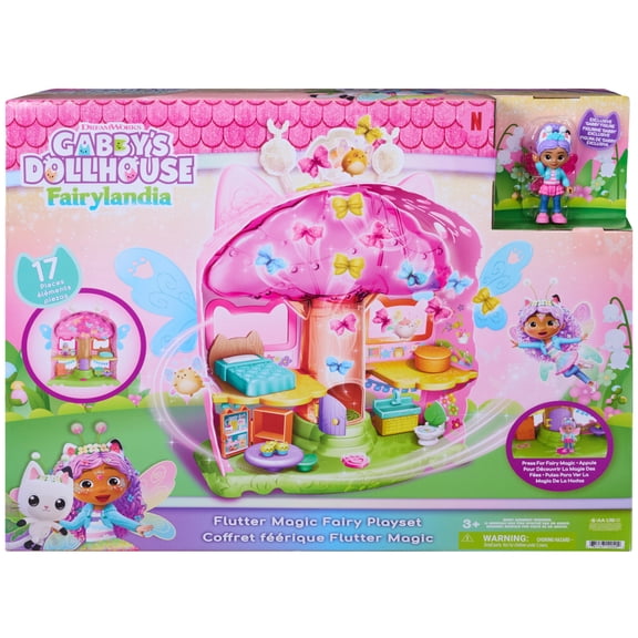 Gabby's Dollhouse Fairylandia Flutter Magic Fairy Playset, Ages 3+
