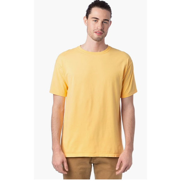 GDH100 Hanes ComfortWash Men's Garment-Dyed T-Shirt - Lemon Sorbet - L