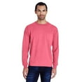 thumbnail image 1 of GDH250 Hanes Unisex ComfortWash Long Sleeve T-Shirt With Pocket Coral Craze S, 1 of 2
