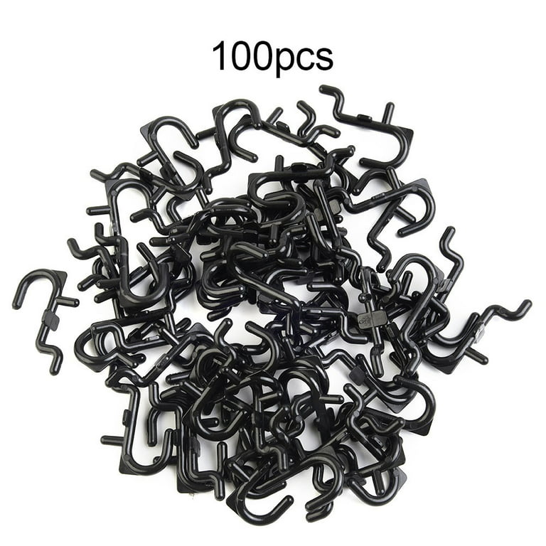 GDHOME Plastic Pegboard Hooks J-Hooks for Peg Boards 100 Pieces