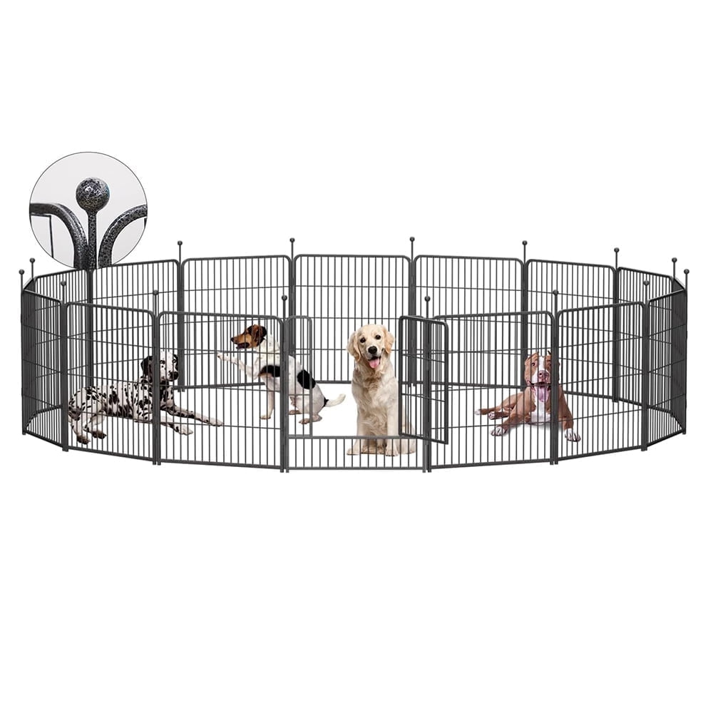 GDKASRNY Dog Playpen 16 Panels 45" Height Portable Pet Dog Fence Indoor Outdoor for Yard,Rv Camping